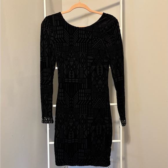 Guess Black Velvet Sheath Dress - Picture 2 of 7